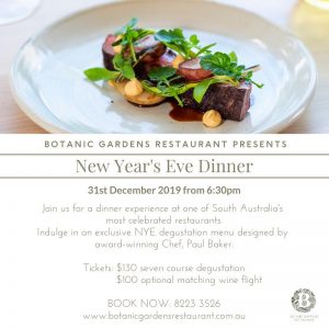 New Year's Eve Dinner at Botanic Gardens Restaurant