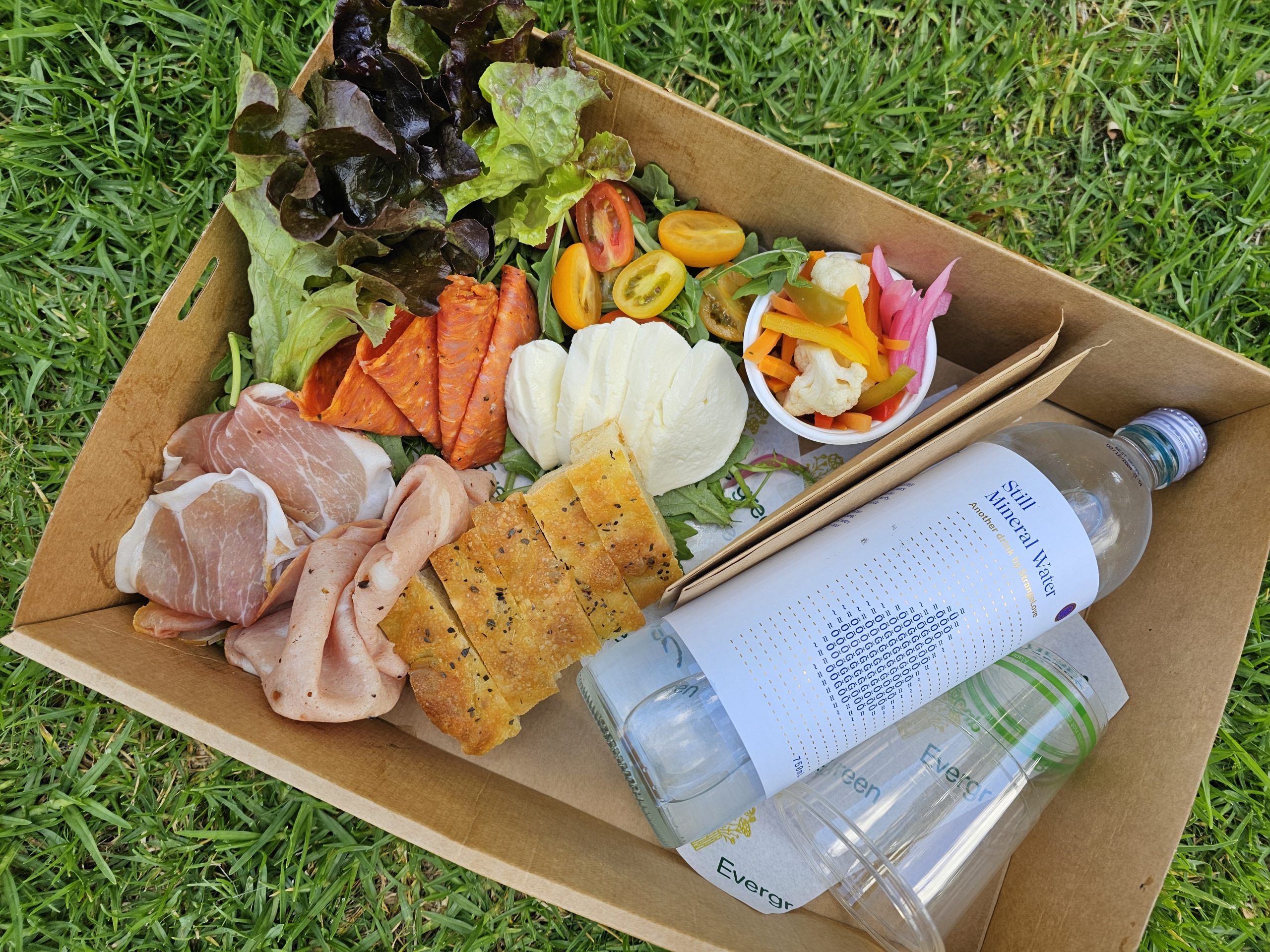 Picnic box in the grass